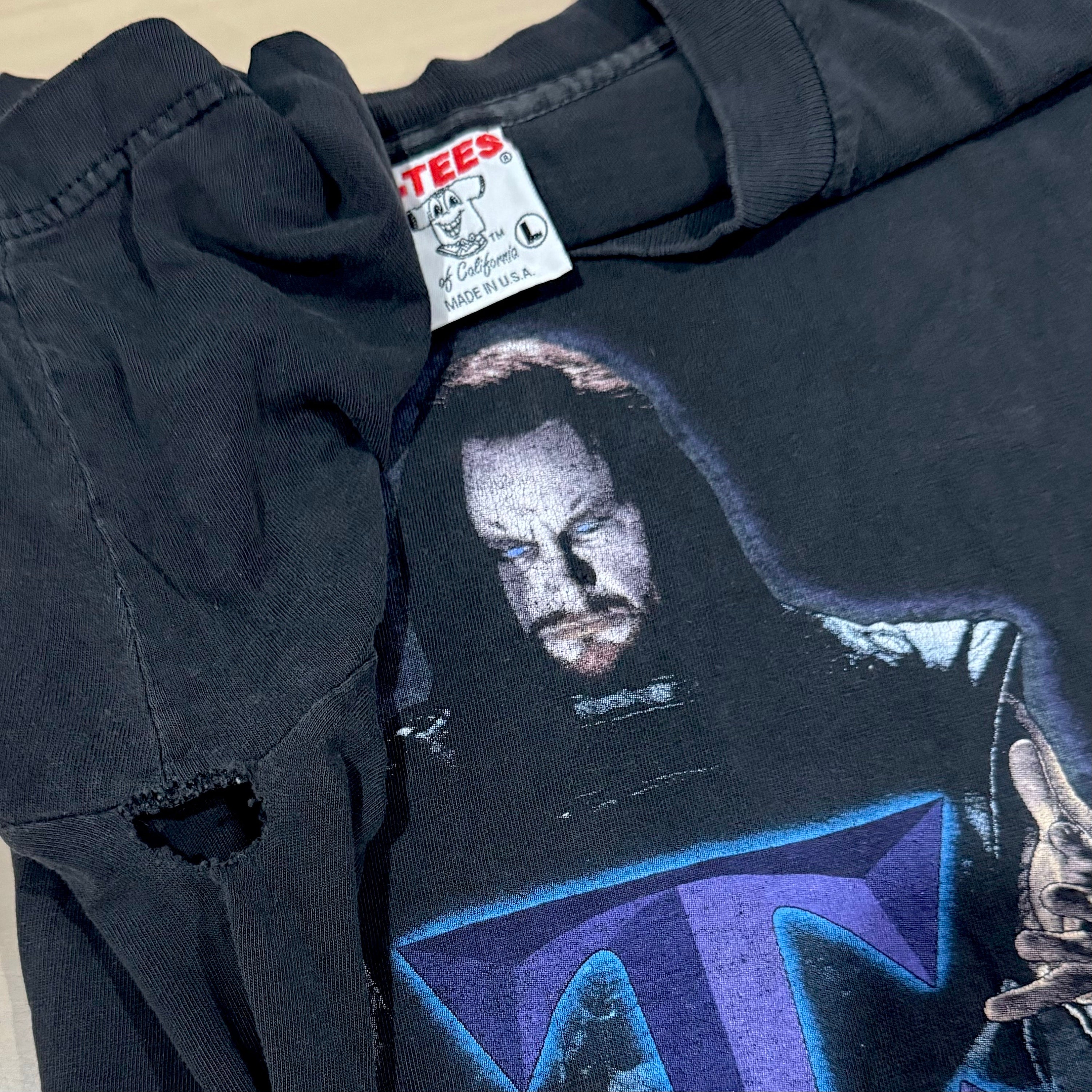 90s Undertaker WWF Wrestling T-shirt. Vintage 1997 Titan Sports