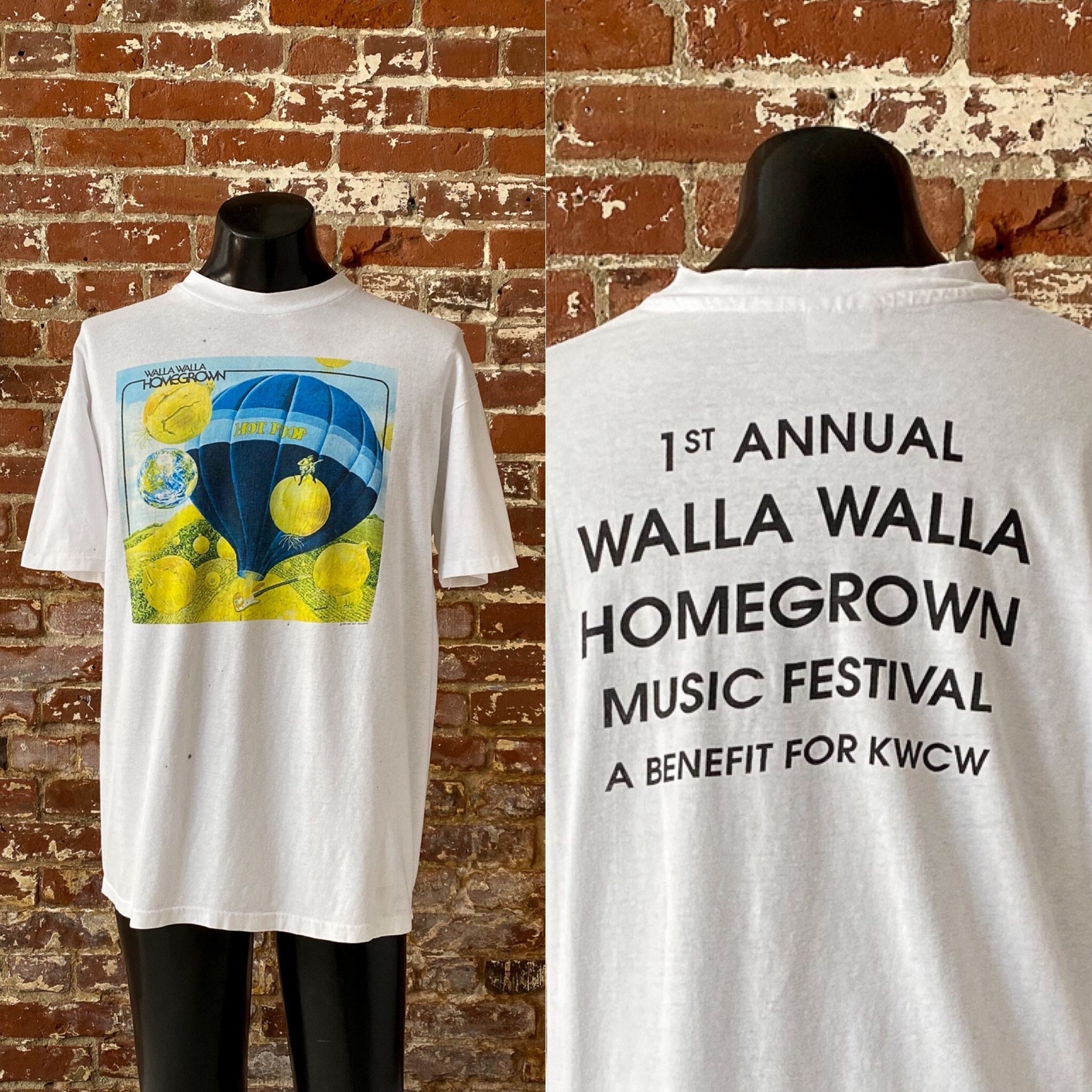 90s Walla Walla Hot Poop Records T-shirt. Vintage 1991 Walla Walla
