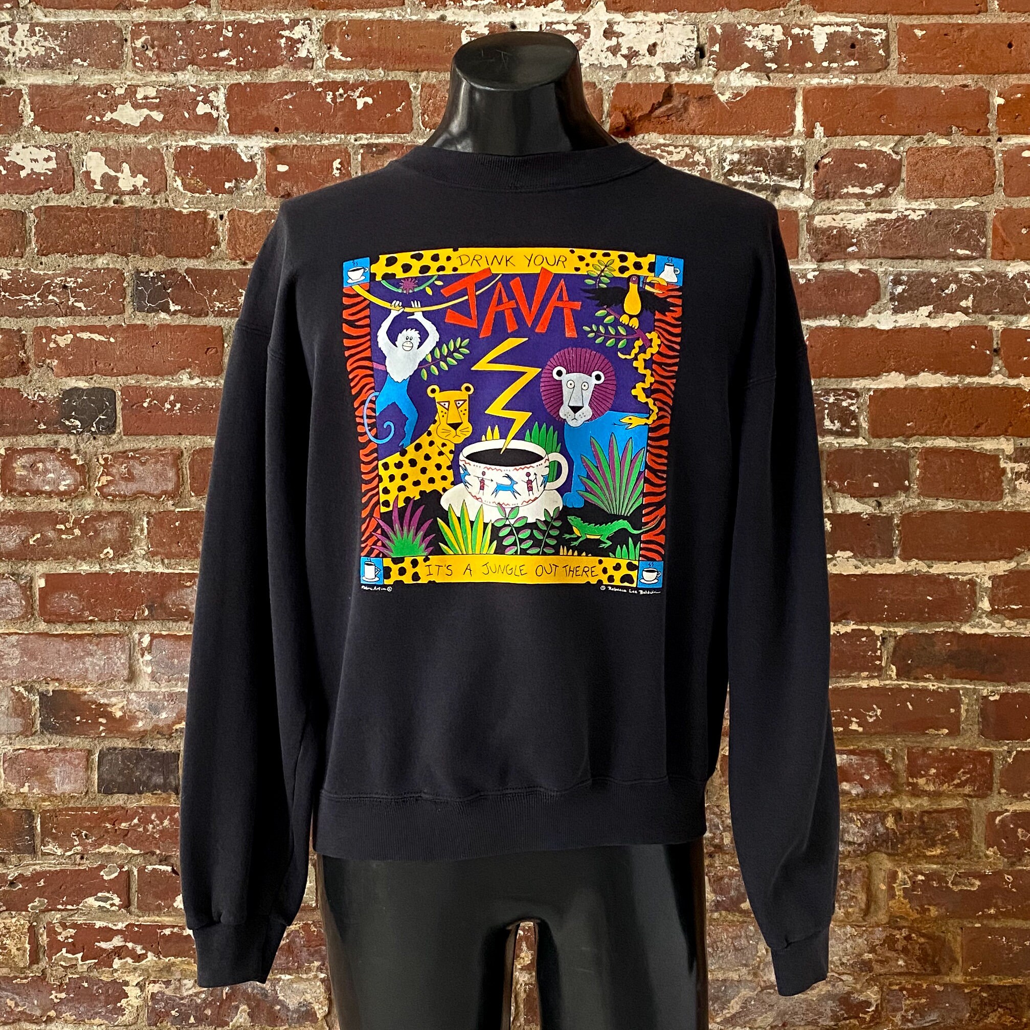 90s Java Software Fabric Art Tech Sweatshirt. Vintage 1990s Aldus/java ...