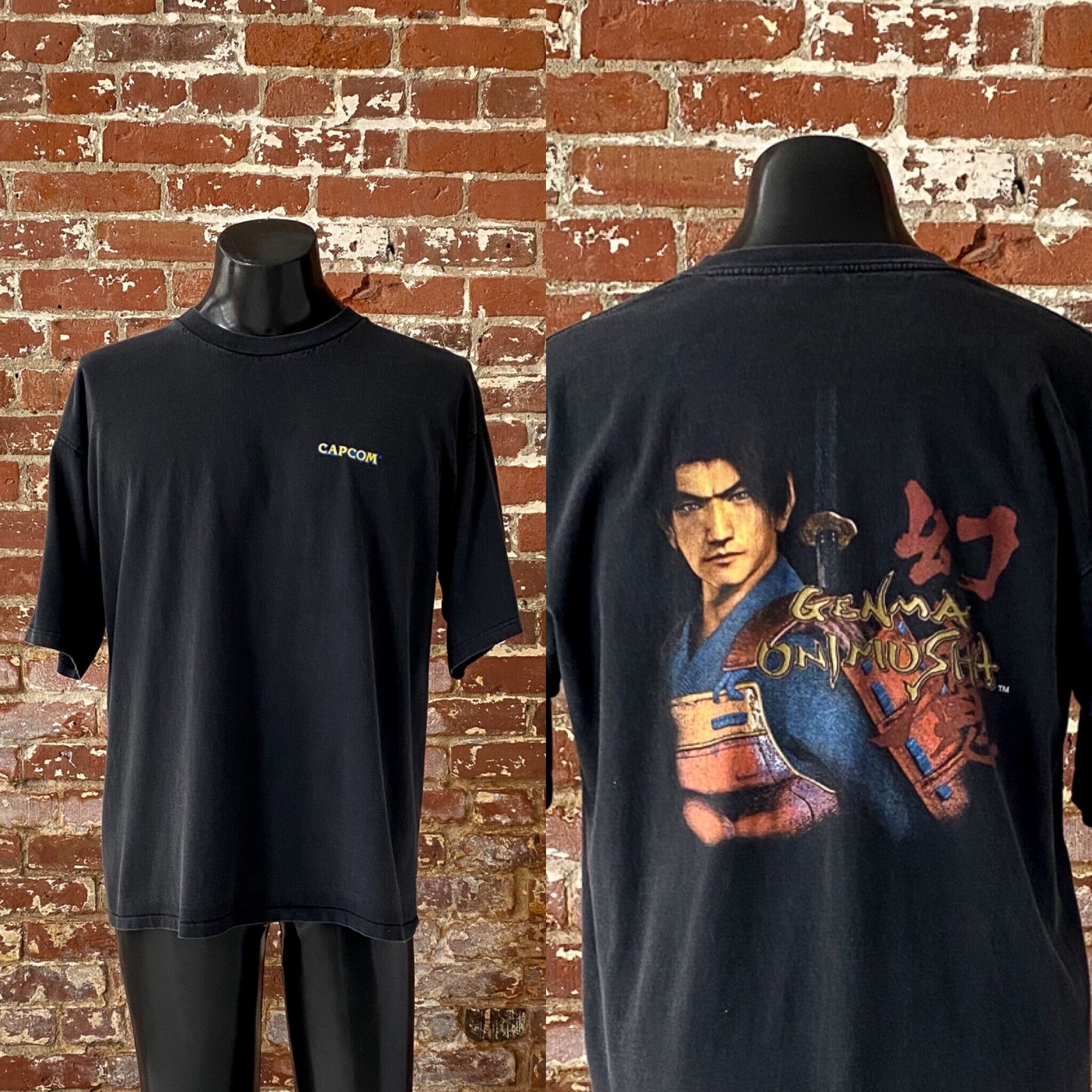 00s Capcom Genma Onimusha Video Game Promo T-shirt. Vintage 00s Capcom Genma Onimusha Video Game Promo T-shirt. Vintage