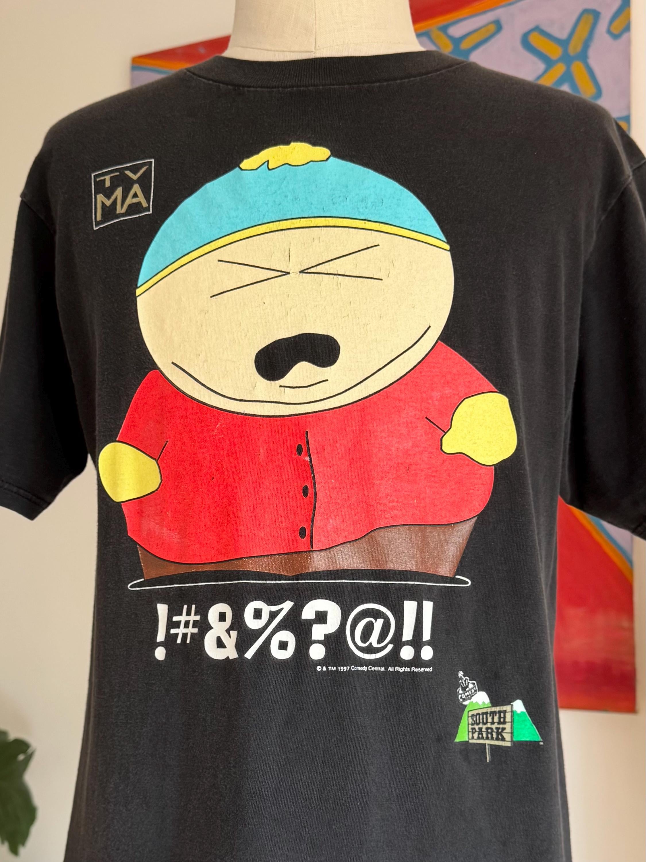 90s South Park !#&%?@!! Cartman T-shirt. Vintage 1997 Comedy