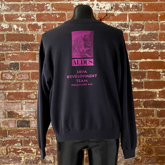 90s Java Software Fabric Art Tech Sweatshirt. Vin… - image 3