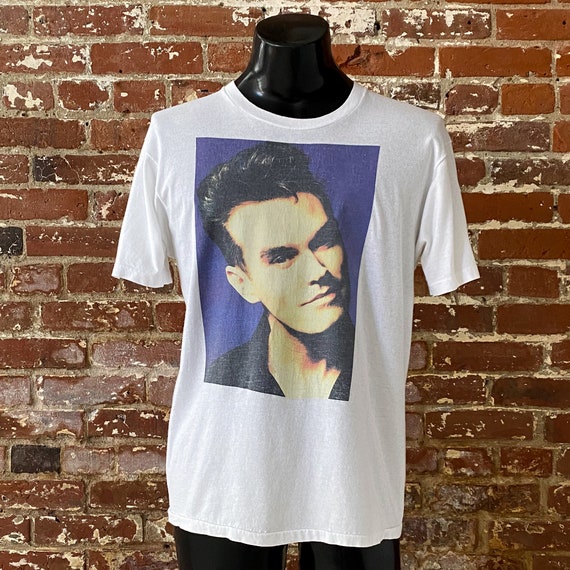 90s Morrissey T-shirt. Vintage Early 1990s Morrissey Big Face