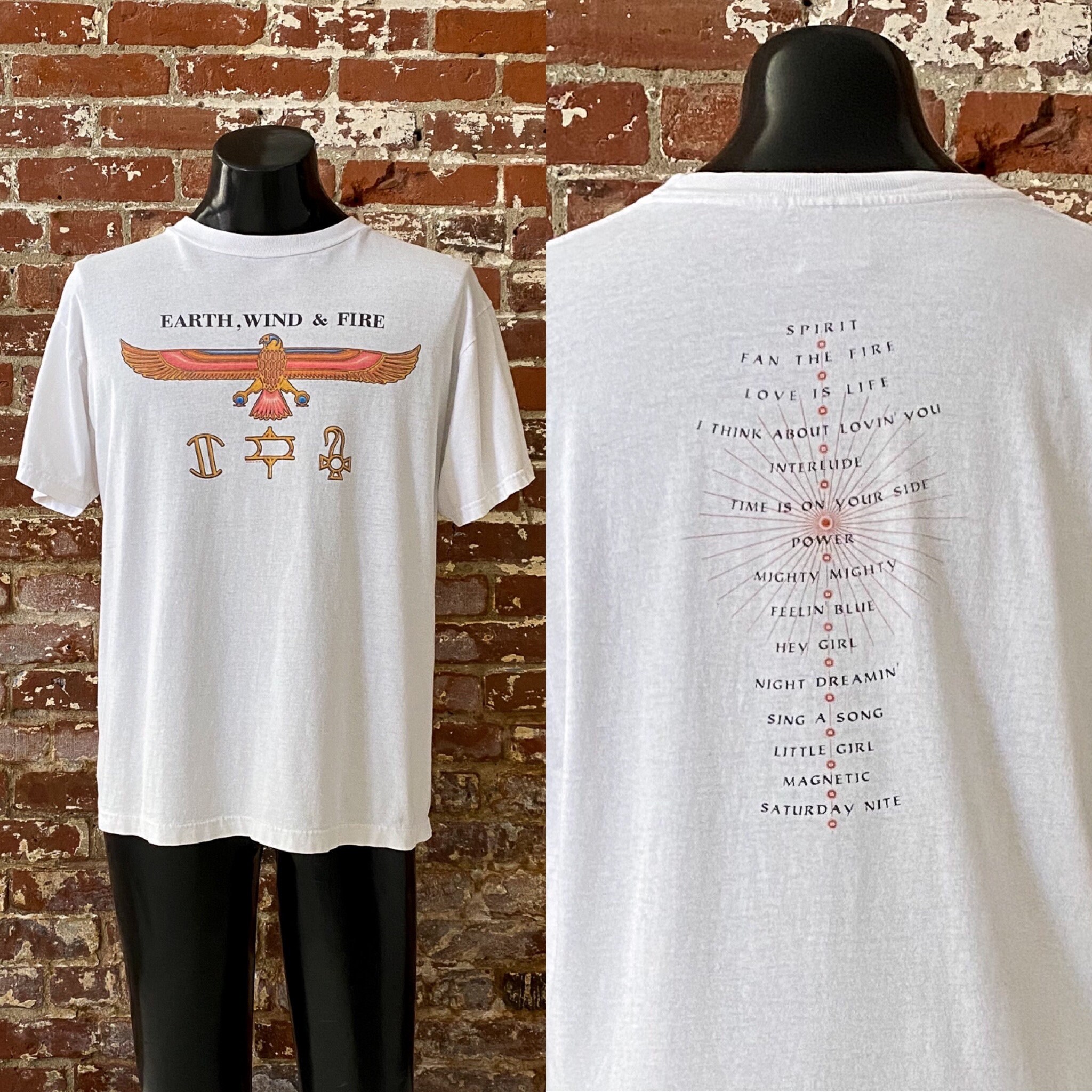 一番人気物 90s Earth, Wind & Fire Tour T-shirt. Vintage 1995 Earth ミュージシャン