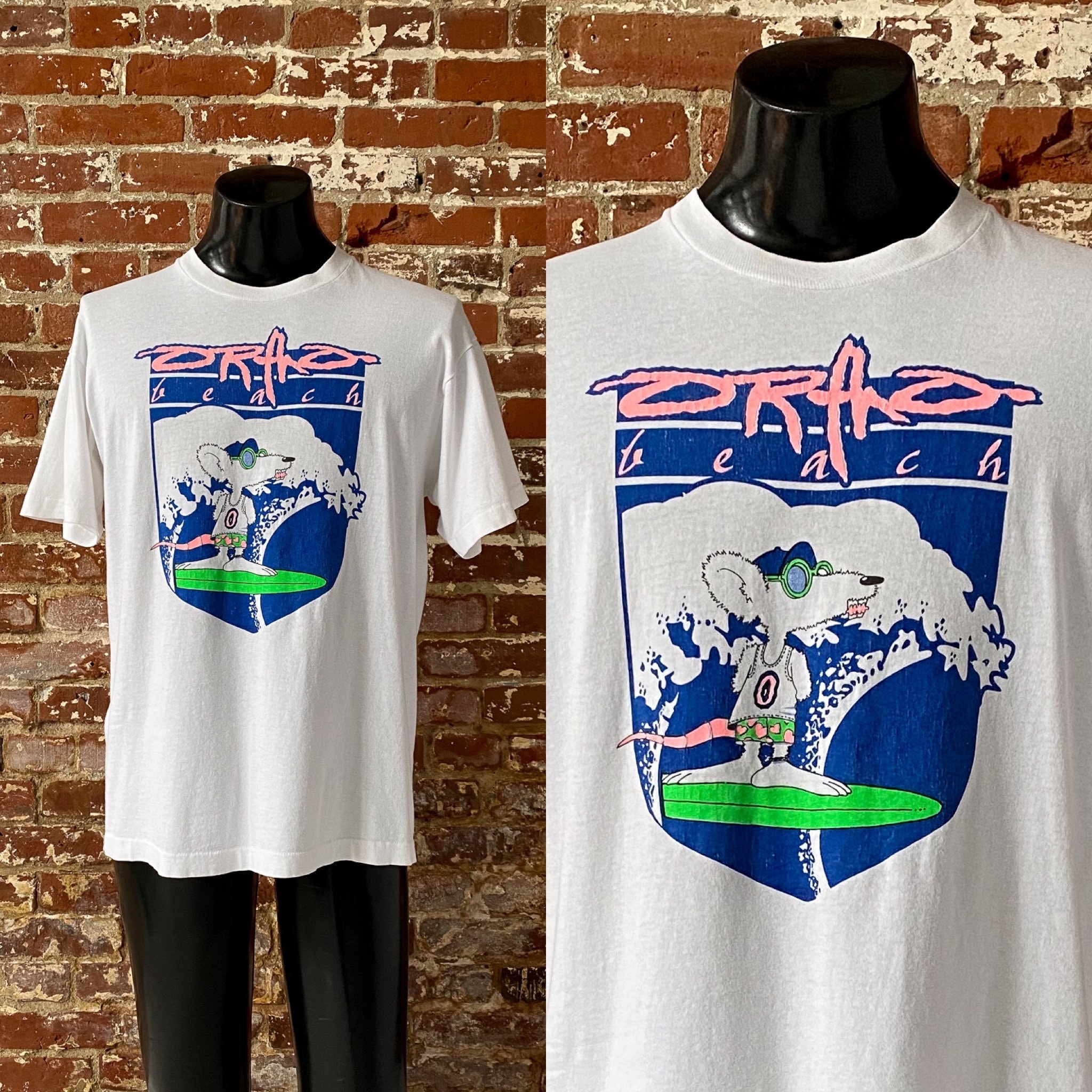 80s Ortho Beach Surf Rat With Braces T-shirt. Vintage 1980s Ortho 