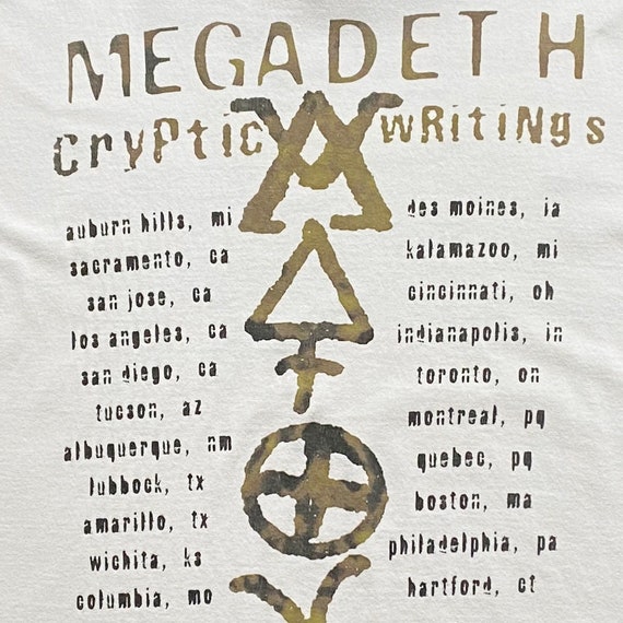 90s Megadeth Cryptic Writings Tour T-Shirt. Vinta… - image 6