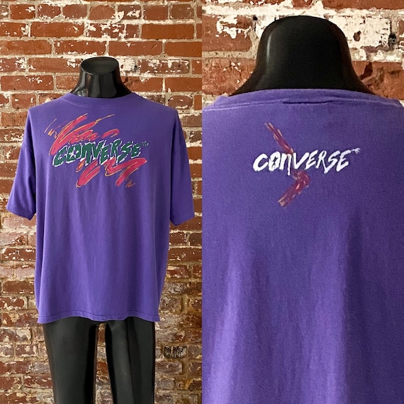 90s Converse Logo Graphic T-Shirt. Vintage 1990s … - image 1