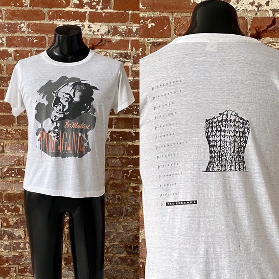 Rare 80s Propaganda Dr. Mabuse Album Promo T-shirt. Vintage 1984