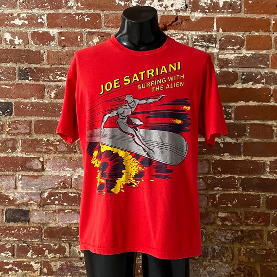 ジョーサトリアーニ　Tシャツ　サーフィンウィズジエイリアン 1988 Joe Satriani Surfing With the Alien Marvel T-shirt. Vintage