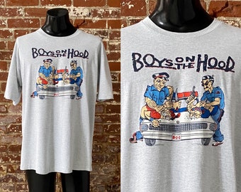 た*ん様 80s BOYS IN THE HOOD Tシャツ USA製 ビンテー 90s Boys on the Hood Parody T-shirt. Vintage 1990s Boys on the