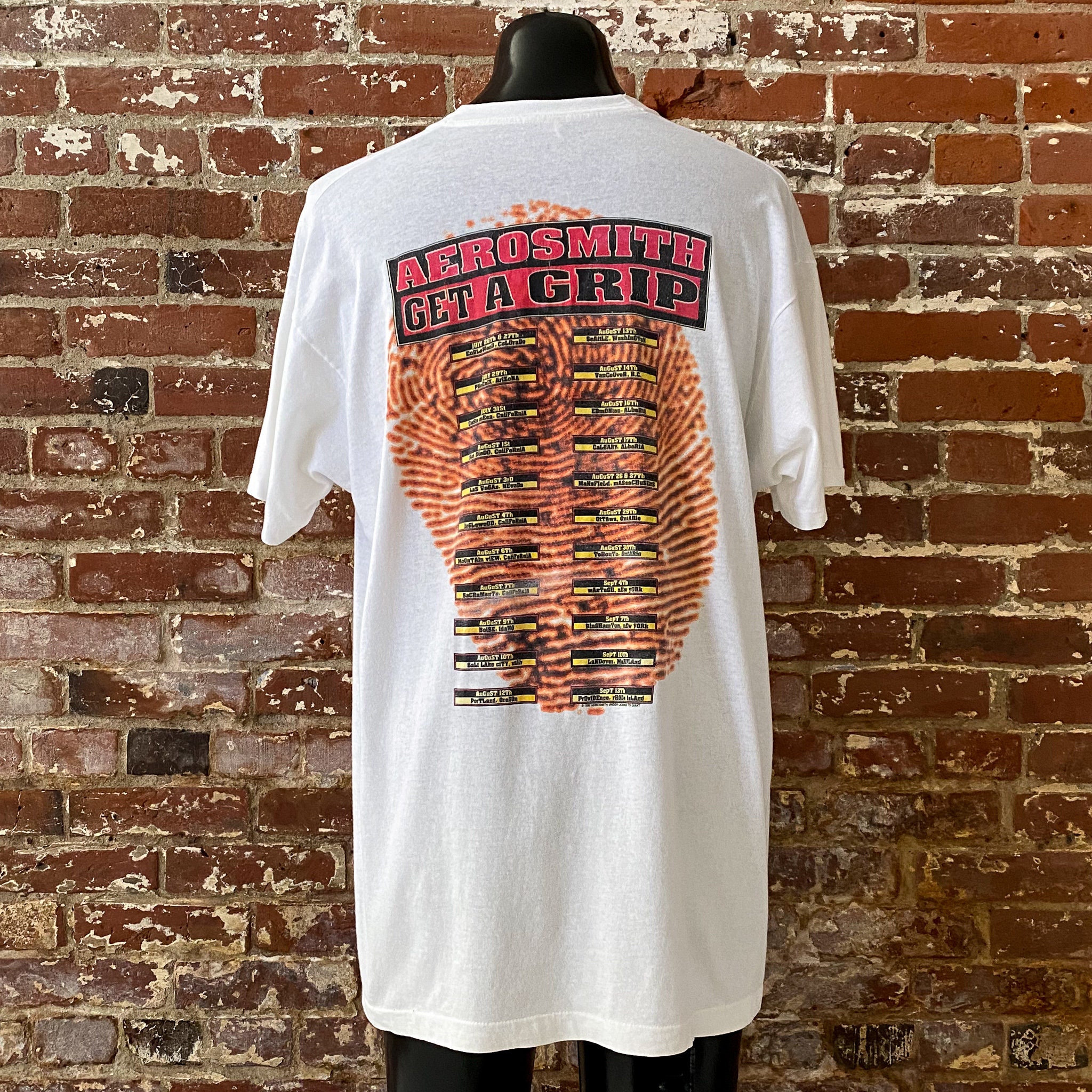 90s Aerosmith Get A Grip Tour T-shirt. Vintage 1993 Aerosmith 