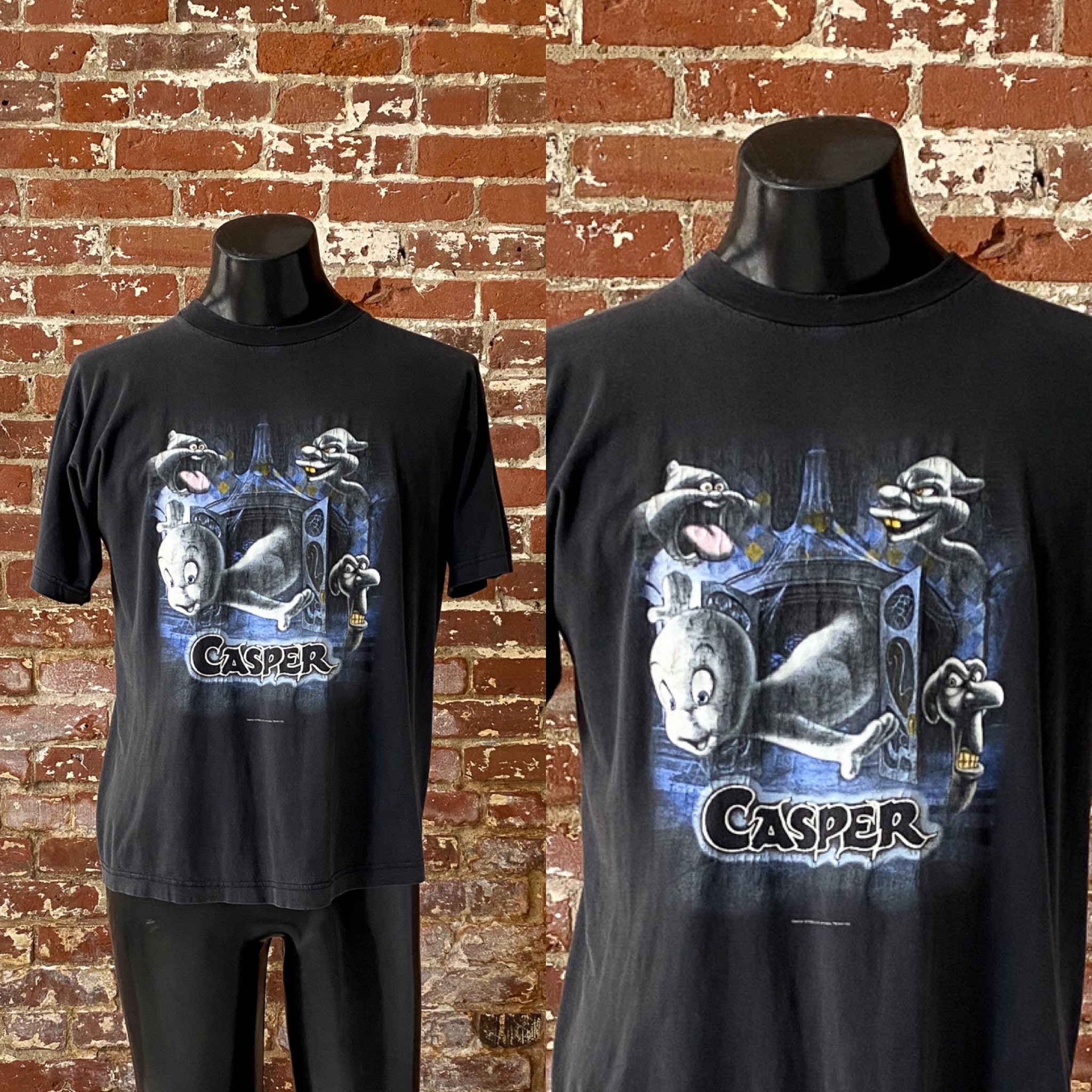 Casper The Friendly Ghost T Shirt Mens Size XL Orange Halloween Short  Sleeve Y2K