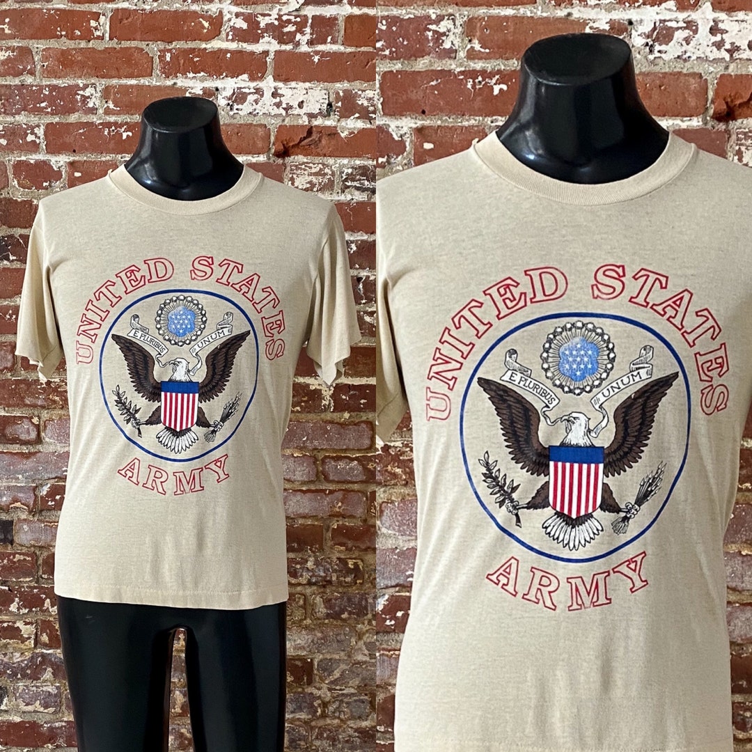 その他 1PIU1UGUALE3 VINTAGE LOGO ARMY T-SHIRT VINTAGE US Army PT T Shirt Size L/XL Gray Uniform 90s Y2K