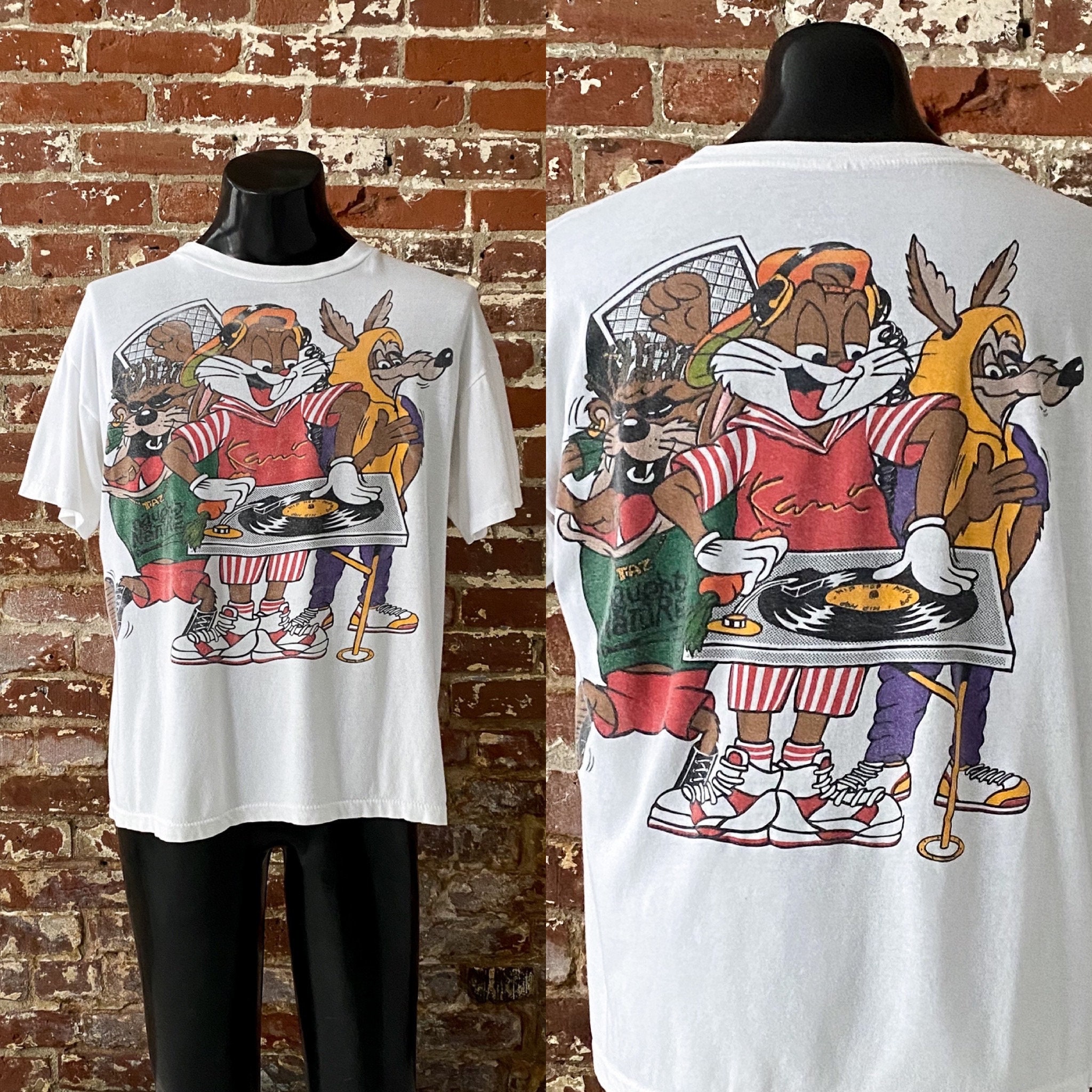 90s Freaknik Style Looney Tunes T-shirt. Vintage 1990s Bootleg
