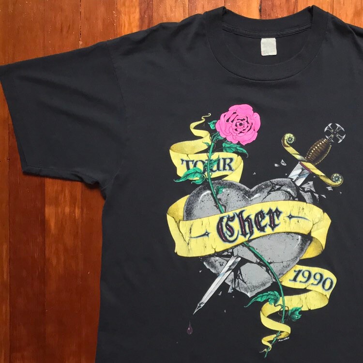 90s Cher Heart of Stone Tour T-shirt. Vintage Single Stitch - Etsy