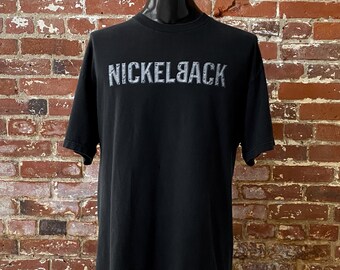 【00s USA ALSTYL】NICKELBACK バンドTシャツ　　カーキ 古着 00年代 アルスタイル ALSTYLE NICKELBACK ニッケルバック