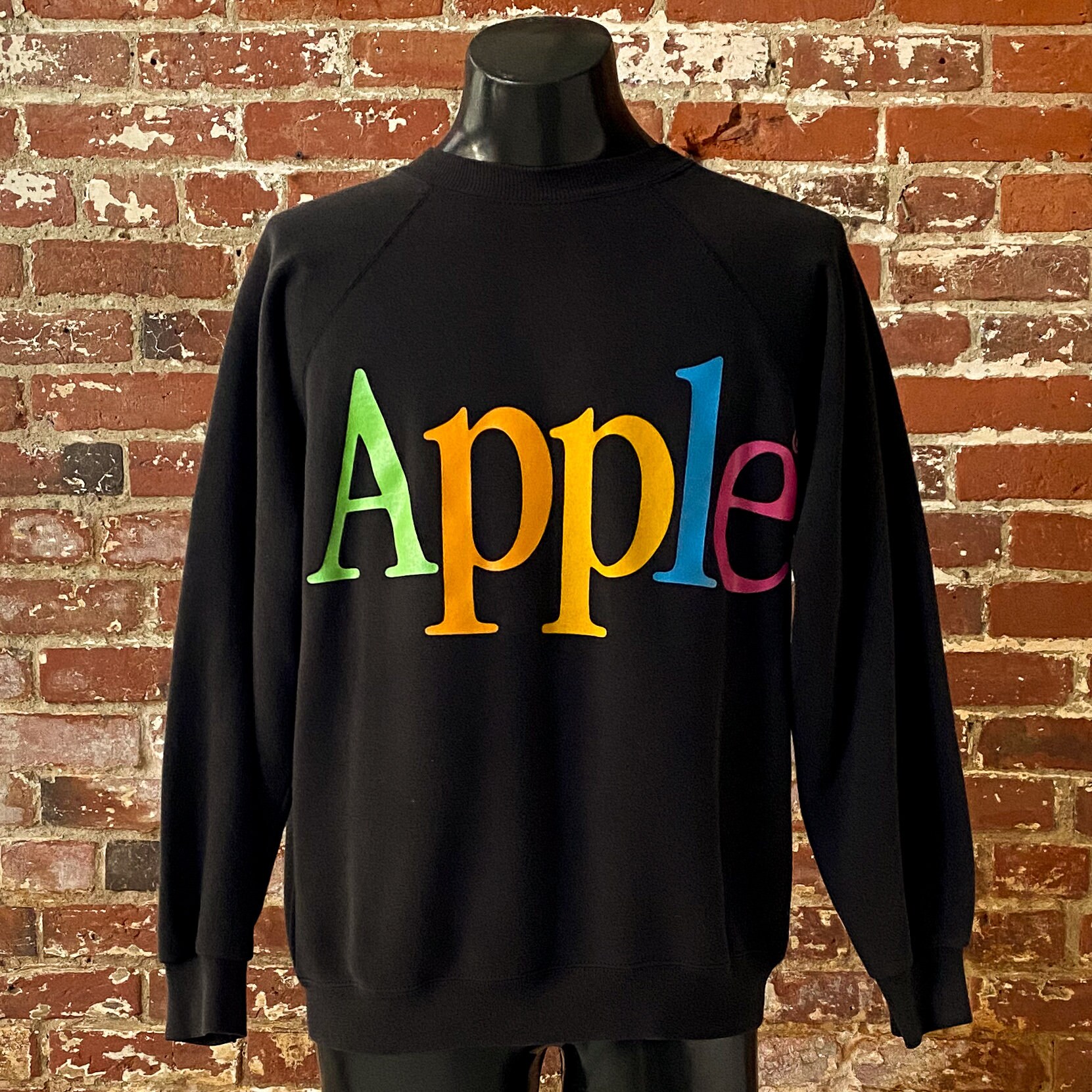90s Apple Rainbow Spell Out Sweatshirt. Vintage 1990s Apple - Etsy Australia