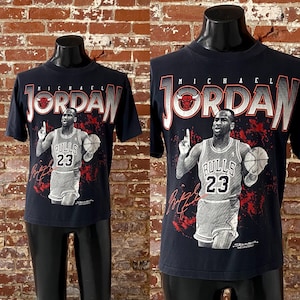 NBA JORDAN 古着 t-shirt ビンテージ 80s Michael Jordan Vintage 80s Cartoon T-shirt - Single Stitch