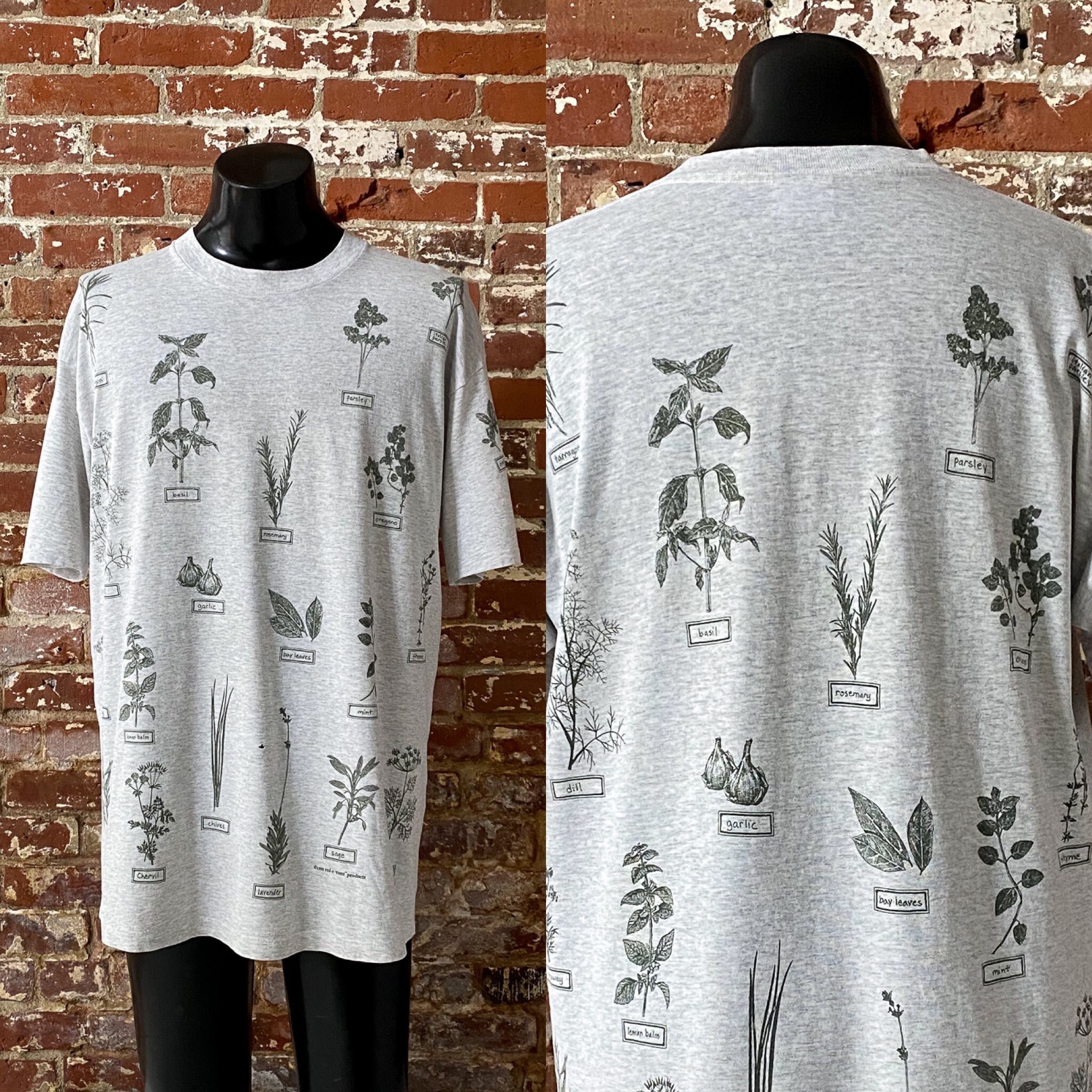 90s Relevant Products Garden Herbs All Over Print Art T-shirt
