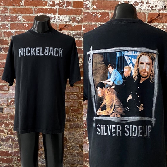 2001 Nickelback Silver Side up Album Promo T-shirt. Vintage 00s 