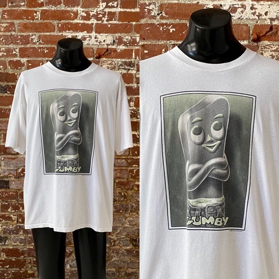 90s Gumby Calvin Klein Underwear Model Spoof T-shirt. Vintage 1996