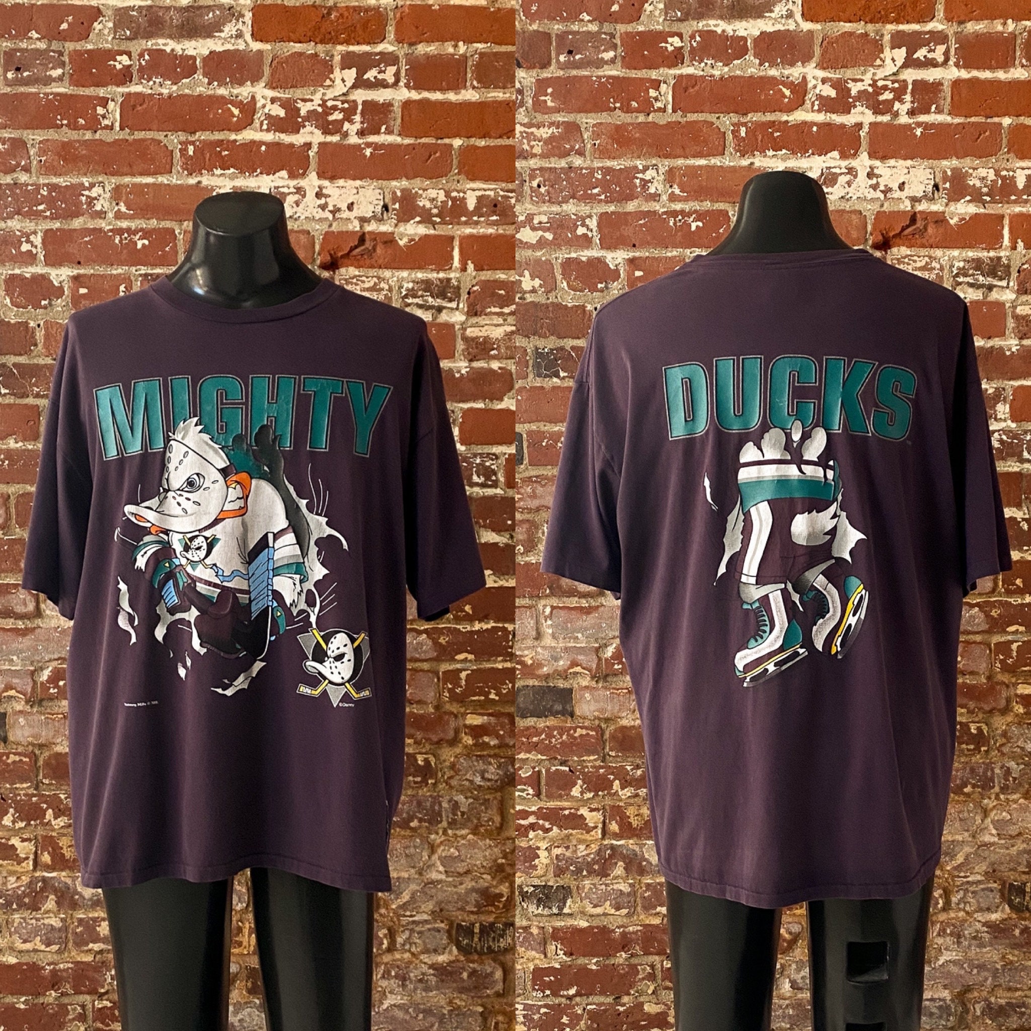 Mighty Ducks Movie Waves Gordan Bombay Blue Men Hockey Jersey #66 C XL