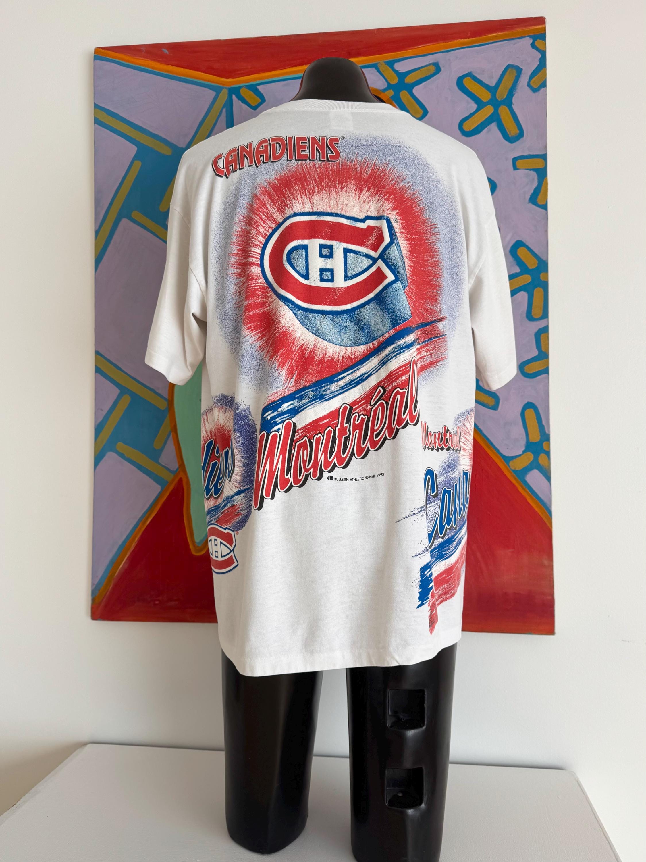 90s Montreal Canadiens All Over Print Bulletin Athletic NHL Hockey