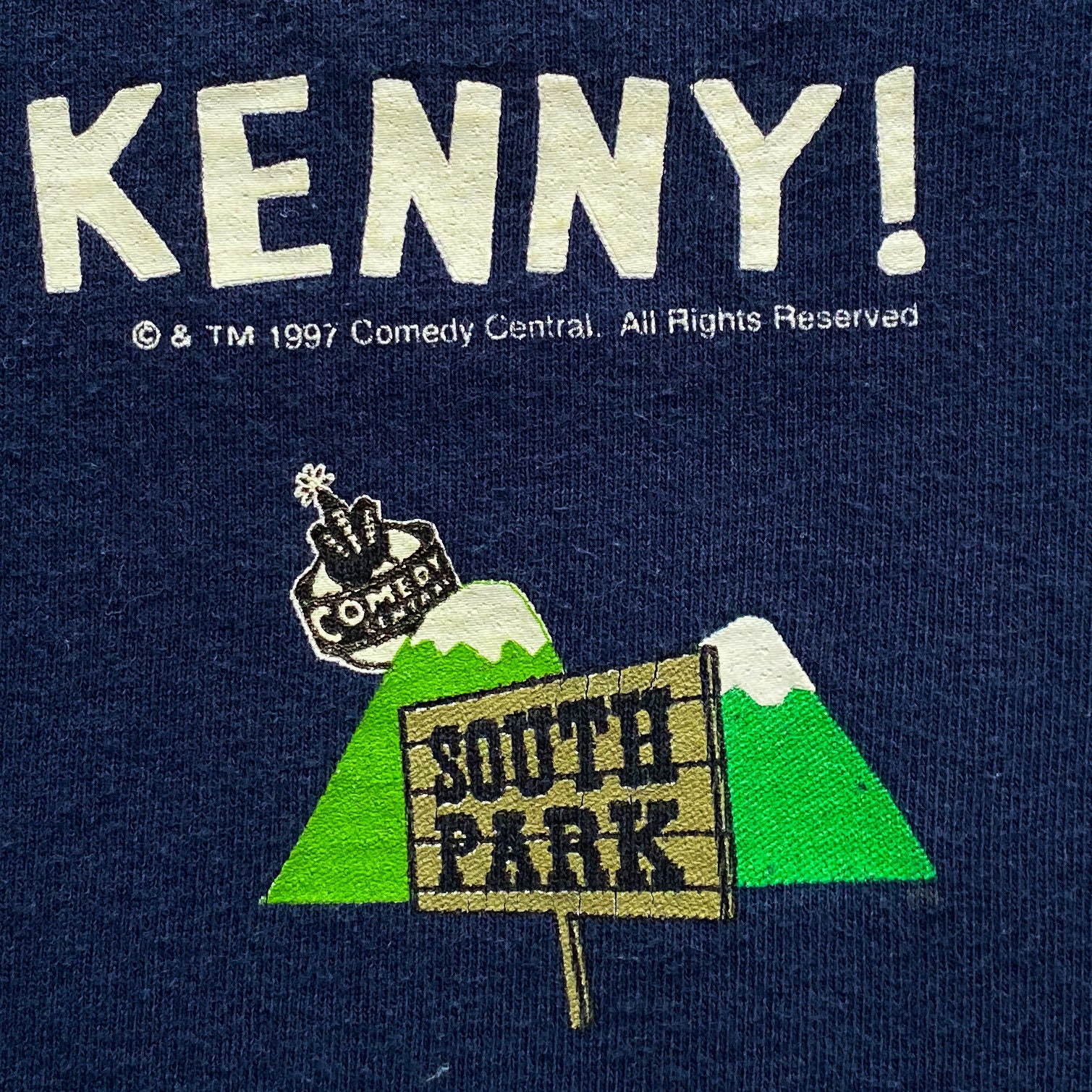 T-shirt Vintage South Park 90s 'Mission Kill Keny' - Taille L - Neuf Avec étiquettes
