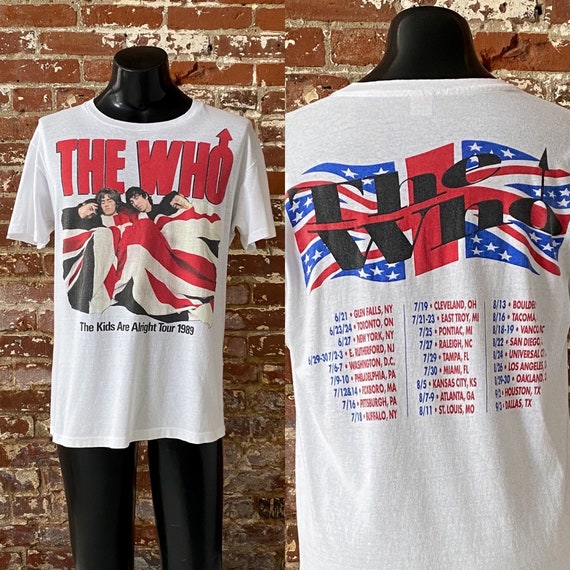 80s the Who “the Kids Are Alright” Tour Union Jack Flag Tee 
