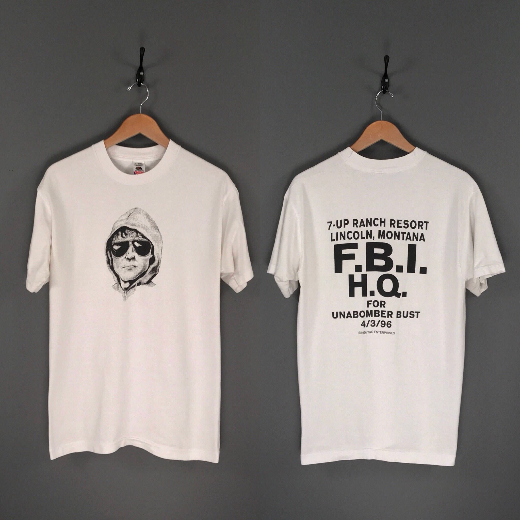 sæt atom Faktisk 90s Unabomber Bust Souvenir T-shirt. Vintage Single Stitch - Etsy