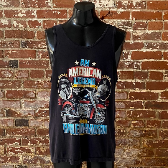 80s Harley Davidson Elvis Presley Tank Top. Vintage 1987 American