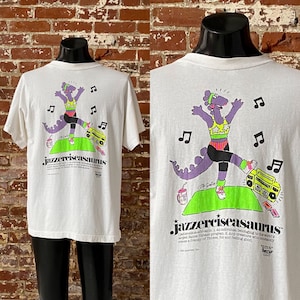 Vintage 80s Jazzercise Churchill Downs Louisville Kentucky T Shirt Size XL  Fits Smaller Bright Yellow Awesome Graphic 