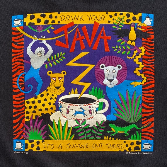 90s Java Software Fabric Art Tech Sweatshirt. Vin… - image 4