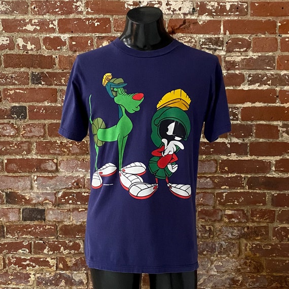90s Marvin The Martian & K-9 Looney Tunes Cartoon T-S… - Gem