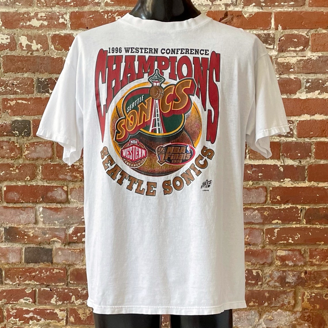 90s Seattle Sonics NBA Finals T-Shirt. Vintage 1996 Western | Etsy