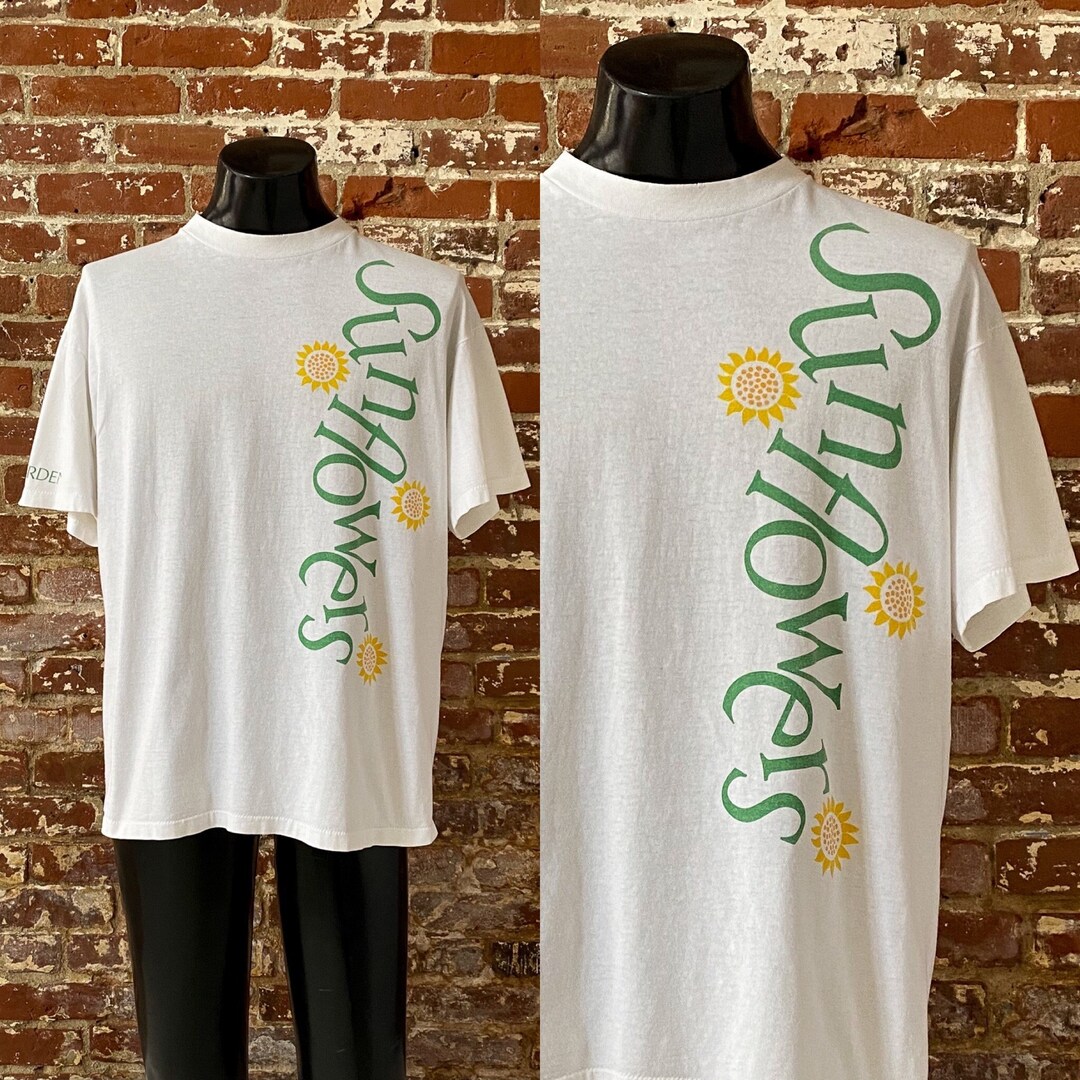 90s Elizabeth Arden Sunflowers Perfume Promo Tshirt. Vintage 1993