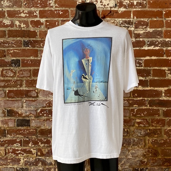 90s Salvador Dali Apparatus and Hand Painting T-shirt. Vintage