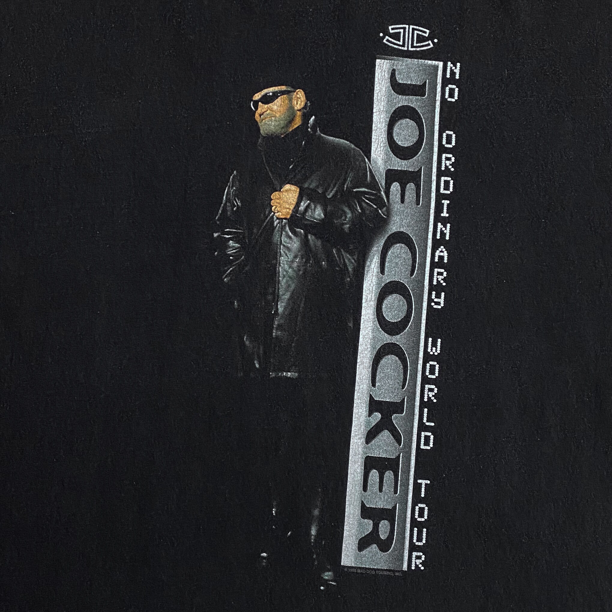 1999 Joe Cocker No Ordinary World Tour T-Shirt. Vintage 90s Joe 