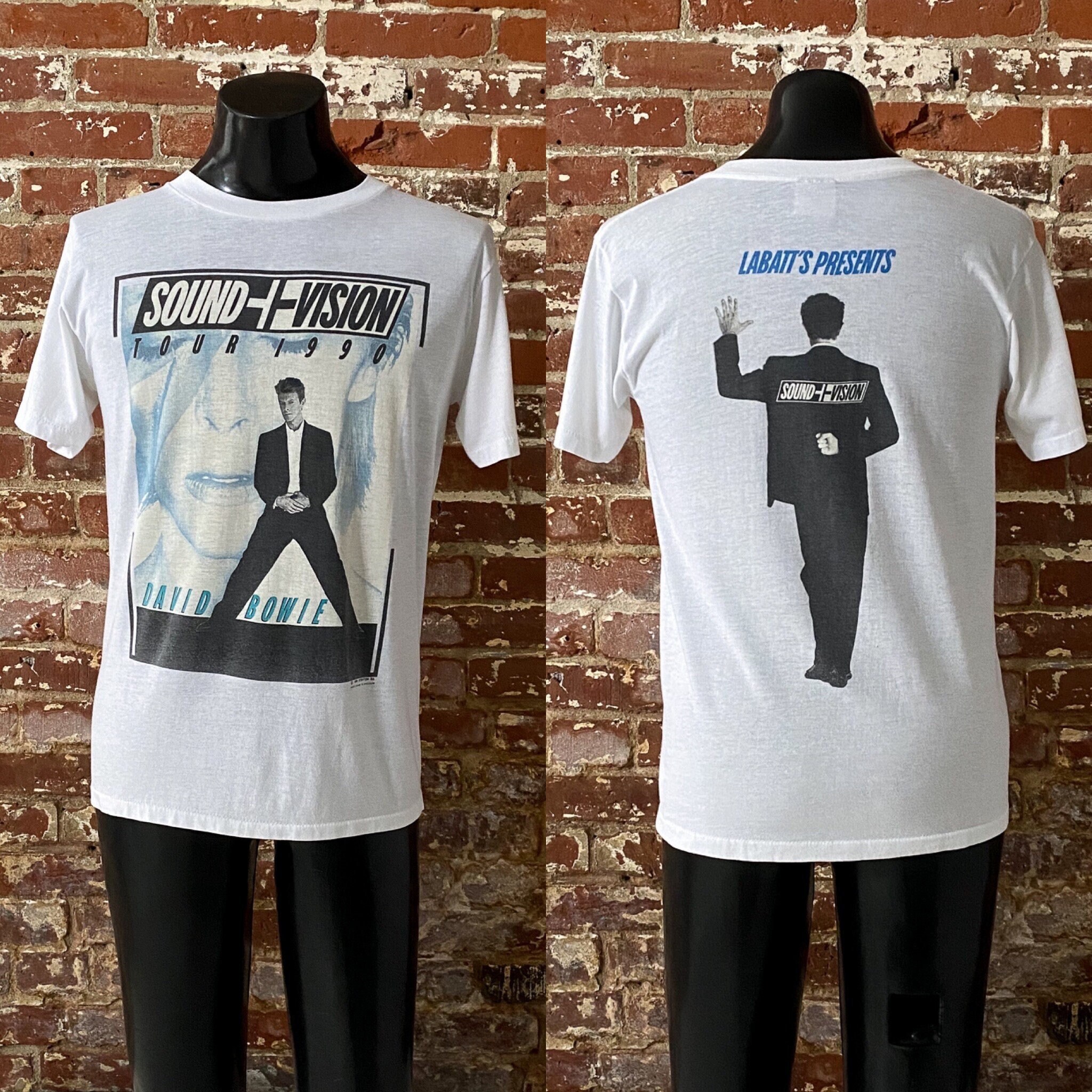 90s David Bowie Sound & Vision Tour T-shirt. Vintage 1990 Labatt's