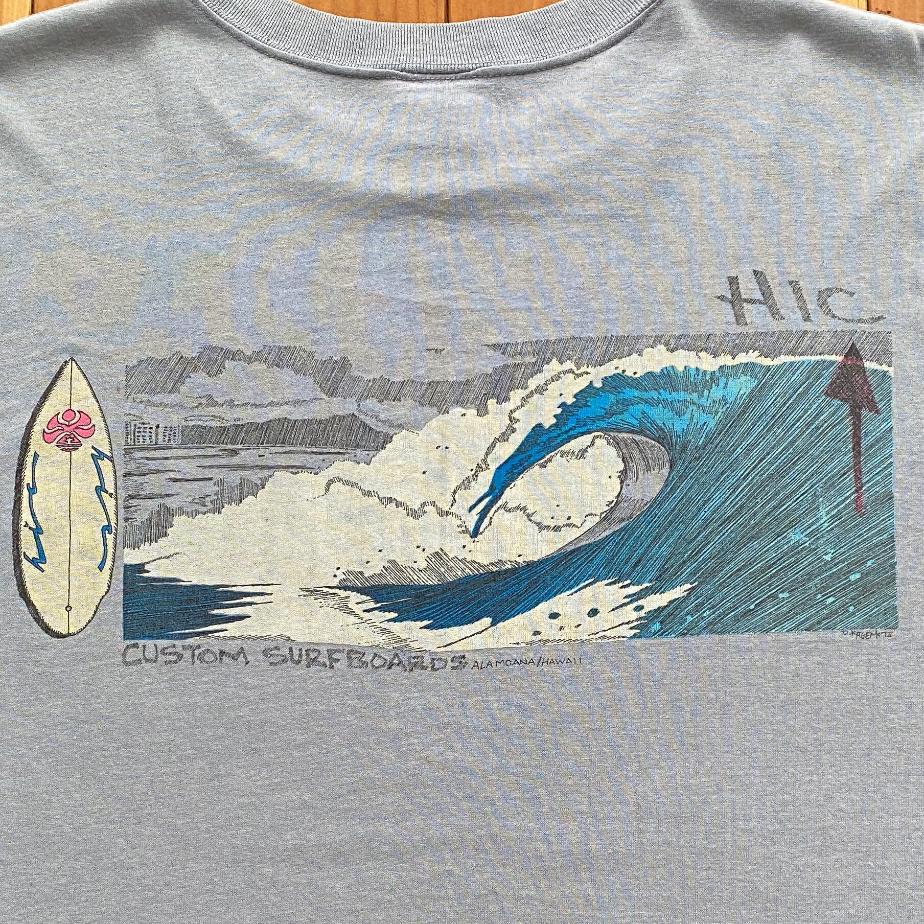 80s Hawaiian Island Creations Custom Surfboards T shirt. Vintage