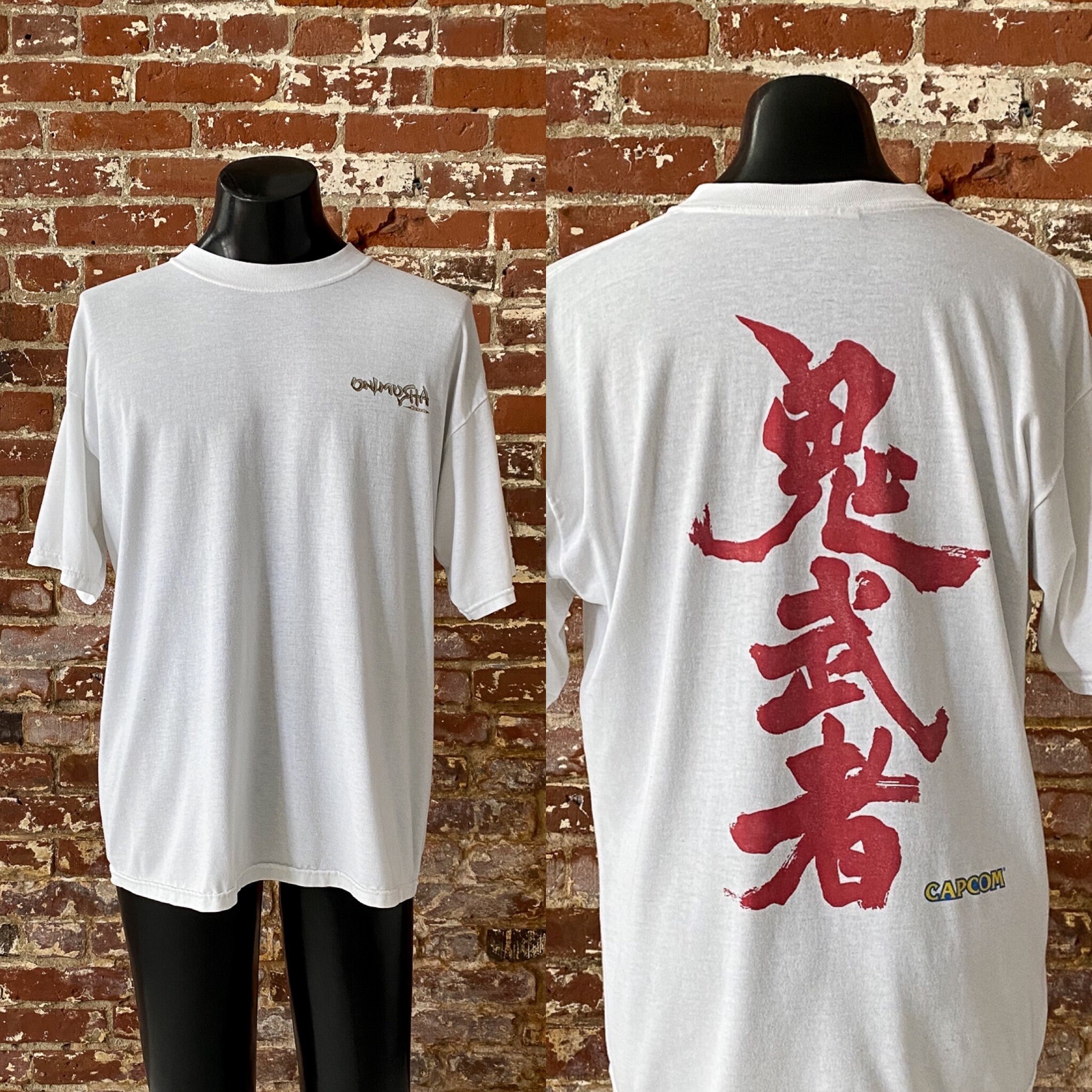 Early 00s Onimusha Warlords Capcom Video Game Promo T-shirt 