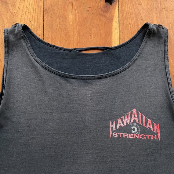 90s Hawaiian Strength Thrashed Tank Top T-Shirt .… - image 7