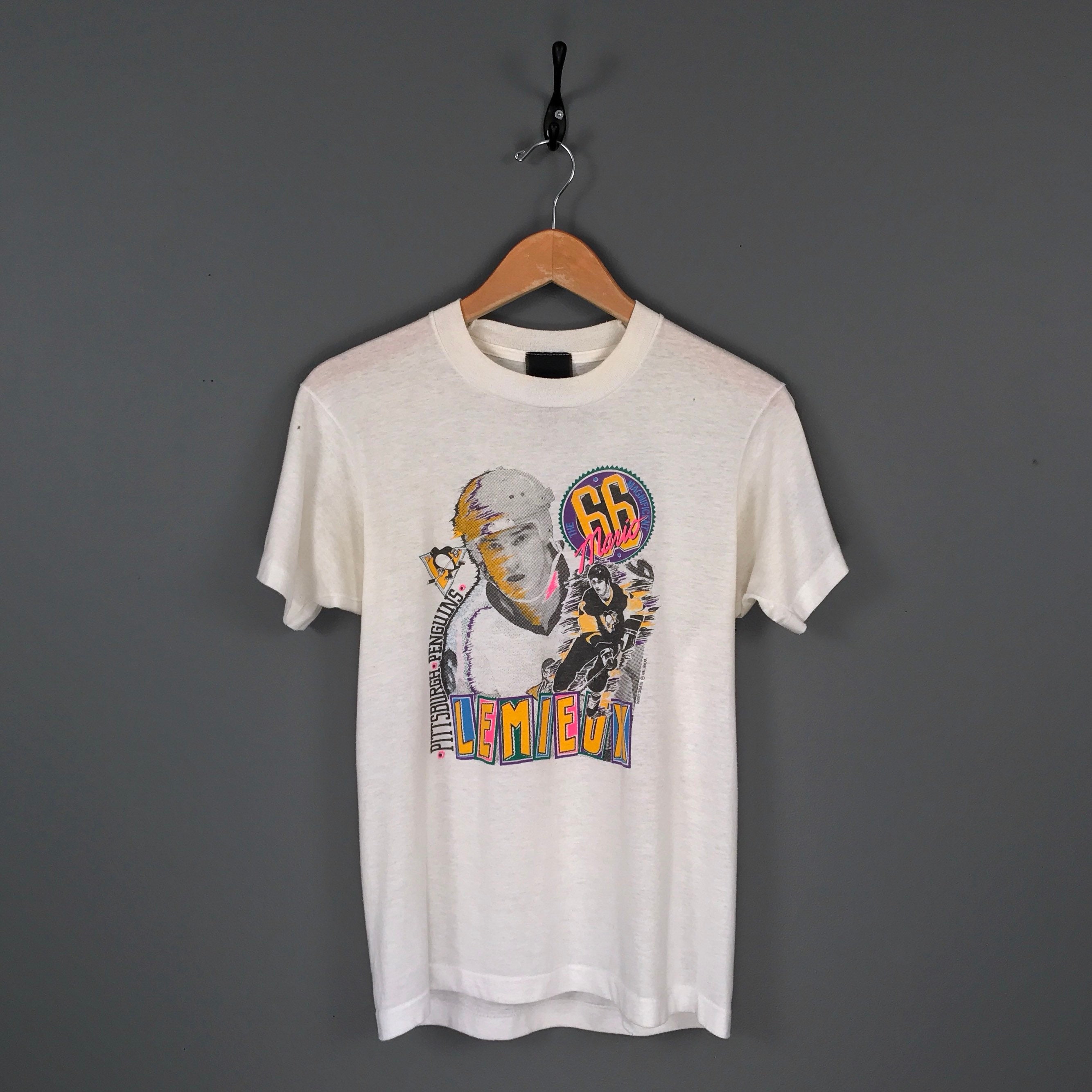 80s Mario Lemieux Pittsburgh Penguins T 