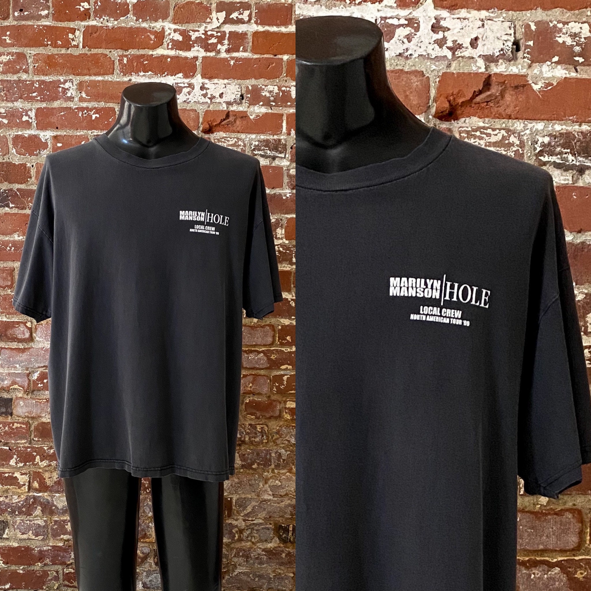 90s MARILYN MANSON THE END TOUR Tシャツ XL 1999 Marilyn Manson & Hole North American Tour Local Crew T-shirt