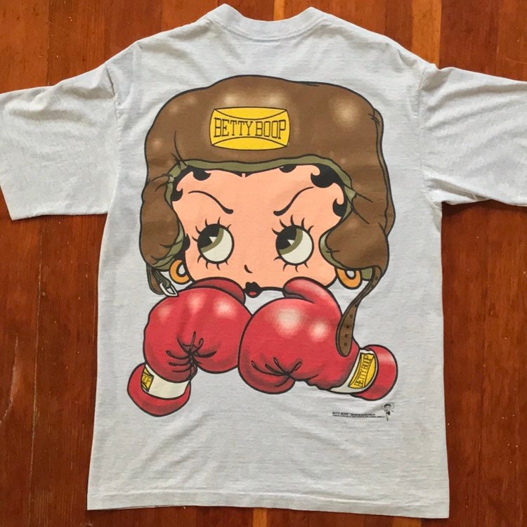 90s Betty Boop Boxing T-shirt. Vintage Single Stitch 1993