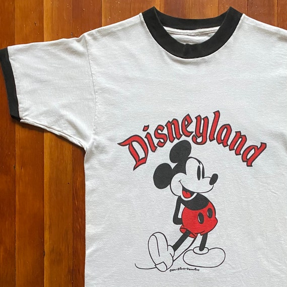 80s Mickey Mouse Disneyland Ringer T-Shirt. Vintag