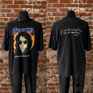 90s The Doors Jim Morrison Lizard King Promo Tee. Vintage 1990s The Doors Backstage Pass T-Shirt. Single Stitch - XL 24.75&quot; x 28.5&quot;