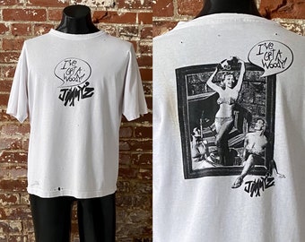 Jimmy'z Vintage- Rare Tee- T-shirt - 80s -surfer-woody & the Bomb
