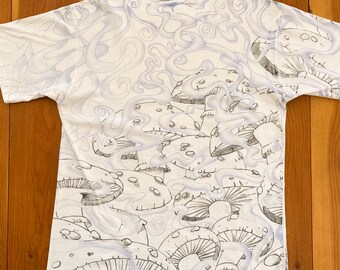 90s Andazia Alice in Wonderland Caterpillar T-shirt. Vintage