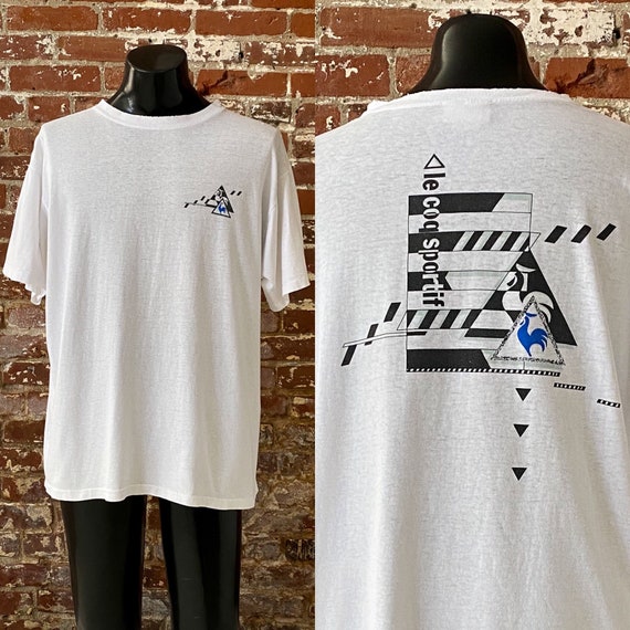 90s Le Coq Sportif Rooster Logo Graphic T shirt. Vintage 1990s Le Coq Sportif Athletic Tee. Single Stitch Cotton XL 24 X 29.5 Etsy Sweden